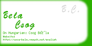 bela csog business card
